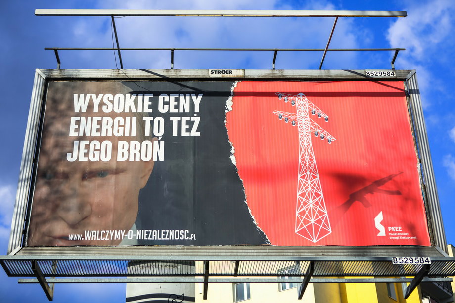 Billboardy z Putinem stanęły na ulicach polskich miast pod koniec 2022 r.