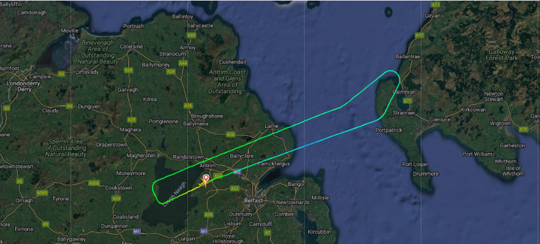 Samolot z Belfastu do Edynburga awaryjnie lądował na lotnisku startowym