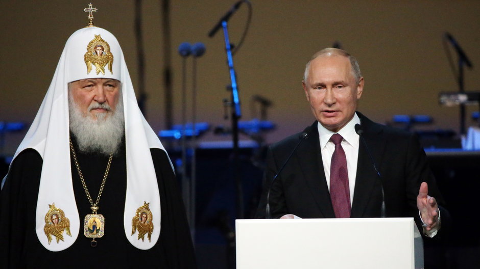 Prezydent Rosji Władimir Putin i patriarcha Cyryl