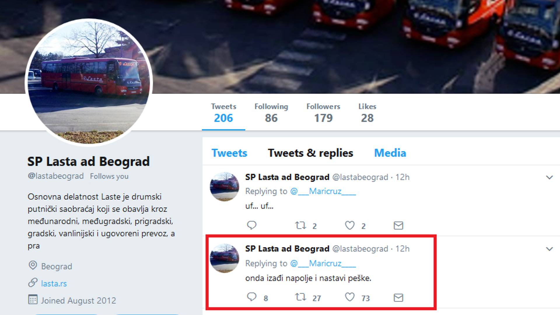 Imamo transfer blama zbog osobe koja vodi Twitter profil Laste