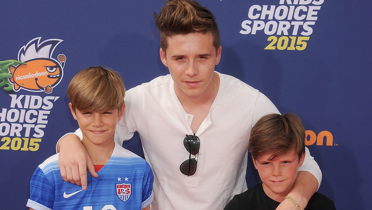 Brooklyn, Romeo i Cruz Beckham razem na ściance