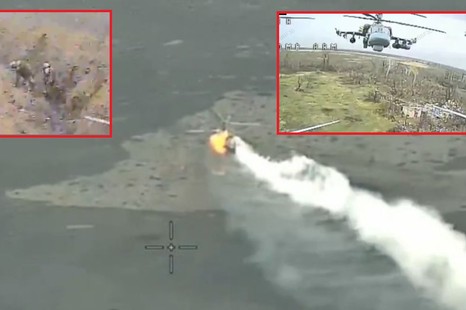 Dron strącił rosyjski śmigłowiec szturmowy. Piloci uratowali się – ale nie na długo