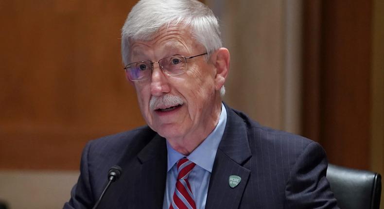 NIH Director Fr. Francis Collins testify before a Senate Appropriations Subcommittee looking into the budget estimates for National Institute of Health (NIH) and the state of medical research on Capitol Hill in Washington, U.S., May 26, 2021.