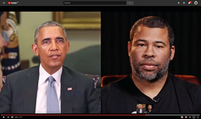 Eksprezydent Obama mówi zawile i początkowo jesteśmy skłonni mu wierzyć. Ale wideo wyjaśnia: zamiast Obamy mówił reżyser Jordan Peele (źródło: YouTube, BuzzFeed/Video).