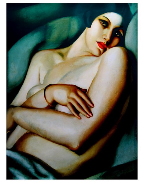 Rafaela sur fond vert, Tamara Łempicka