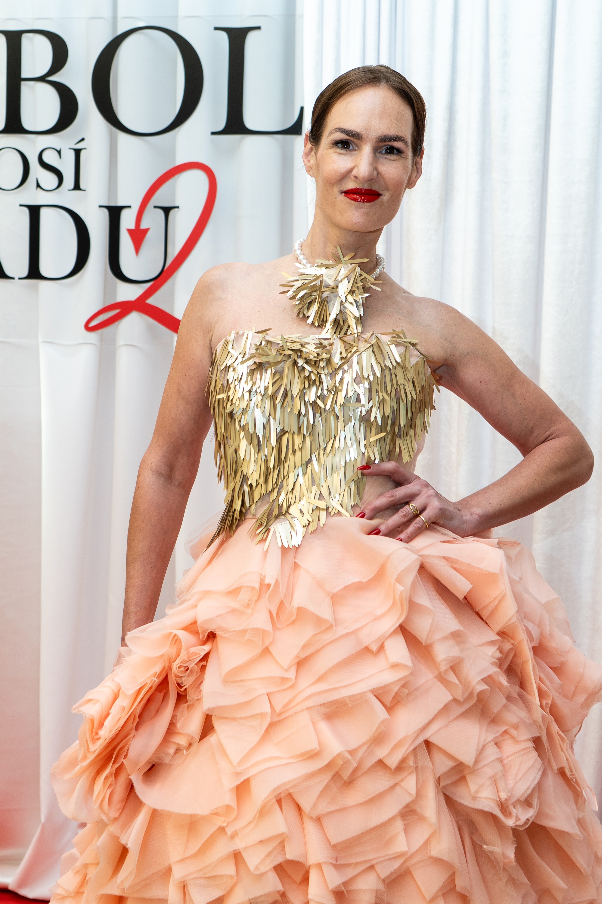 Lenka Debnárová na premiére filmu Diabol nosí Pradu 2.