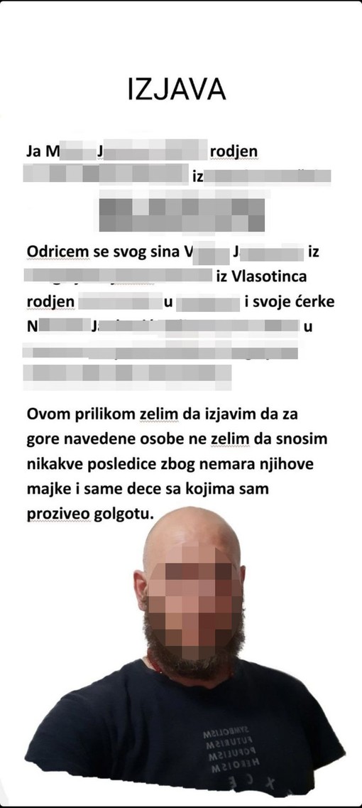 Otac se odrekao dece u Vlasotincu