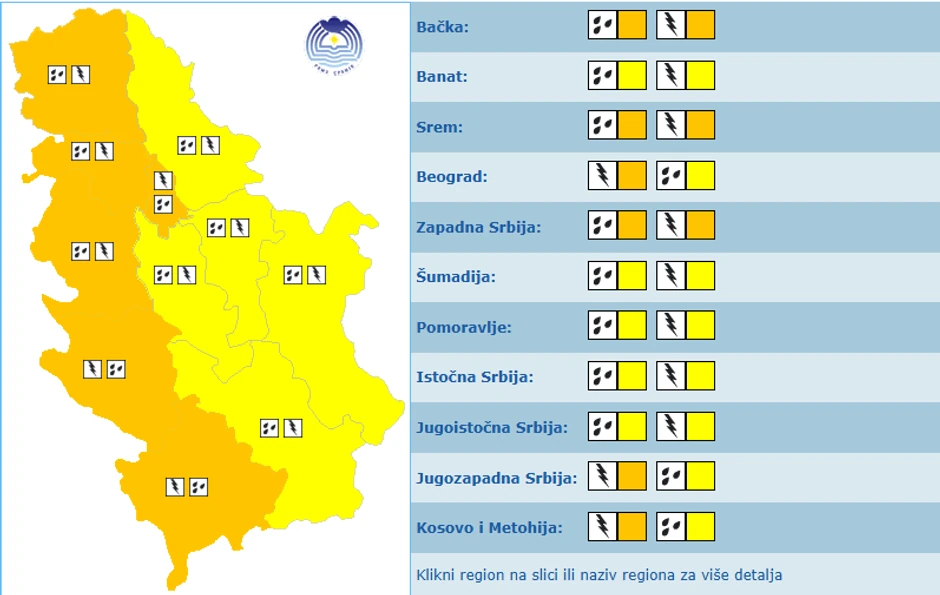 Meteoalarm za 24.04.