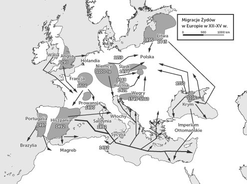 Migracje Żydów w Europie w XII–XV w.