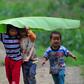 Trójka chińskich dzieci Chiny dzieci społeczeństwo