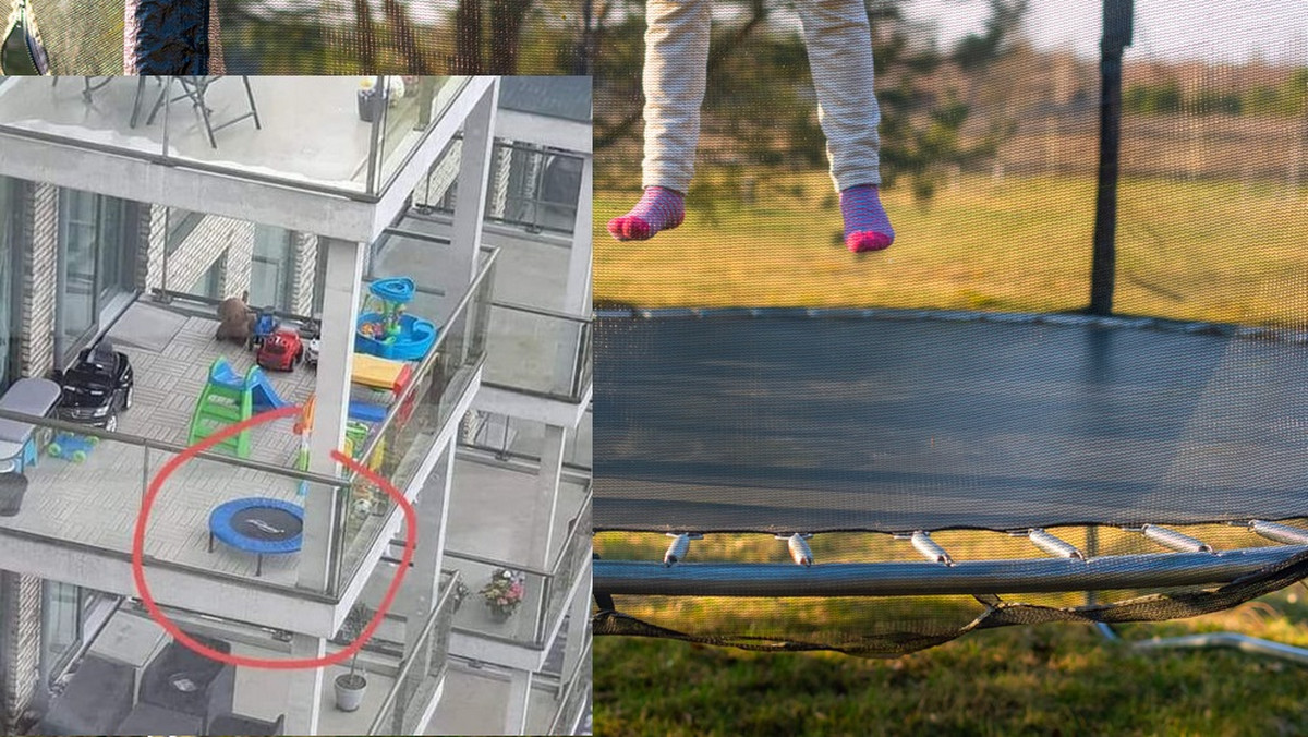 Trampolina na balkonie