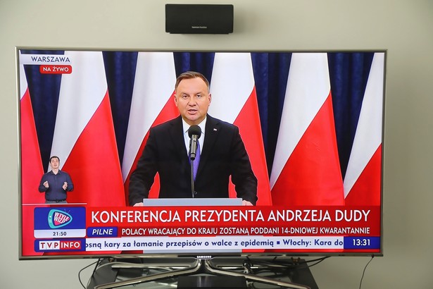 Transmisja briefingu prezydenta RP Andrzeja Dudy