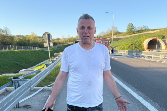 VLADAN OKONČAO DRAMU NA AUTO-PUTU MILOŠ VELIKI! Jednim potezom spasao vozača i robu vrednu PREKO 130.000 EVRA (FOTO)