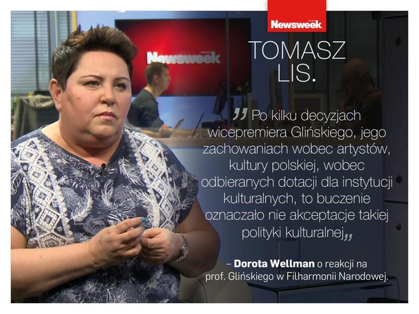 Dorota Wellman w programie Tomasz Lis.