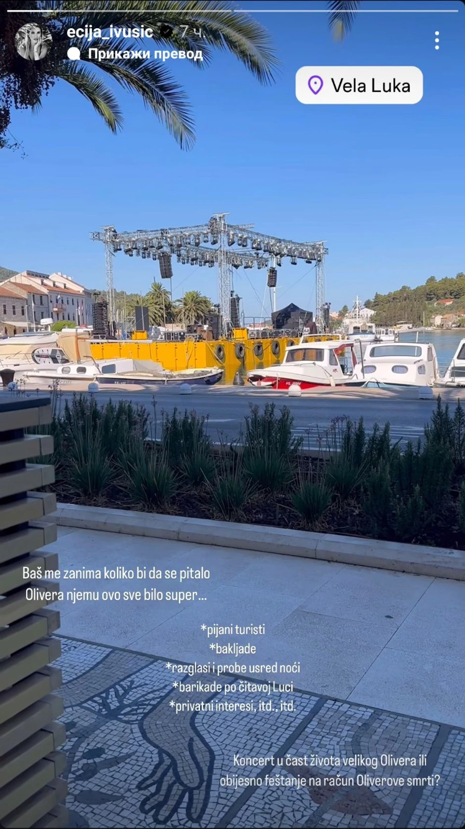 Vela Luka pred godišnjicu Oliverove smrti