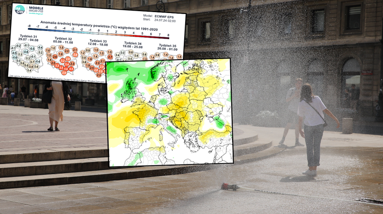 W sierpniu Polsce mogą zagrozić susze i upały (mapy: IMGW, tropicaltidbits.com)