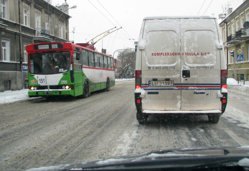 Trolejbus na ulicach Lublina.