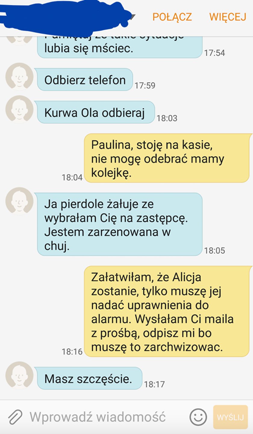 Skandaliczne SMS-y kierowniczki sklepu. Tak traktowała podwładne