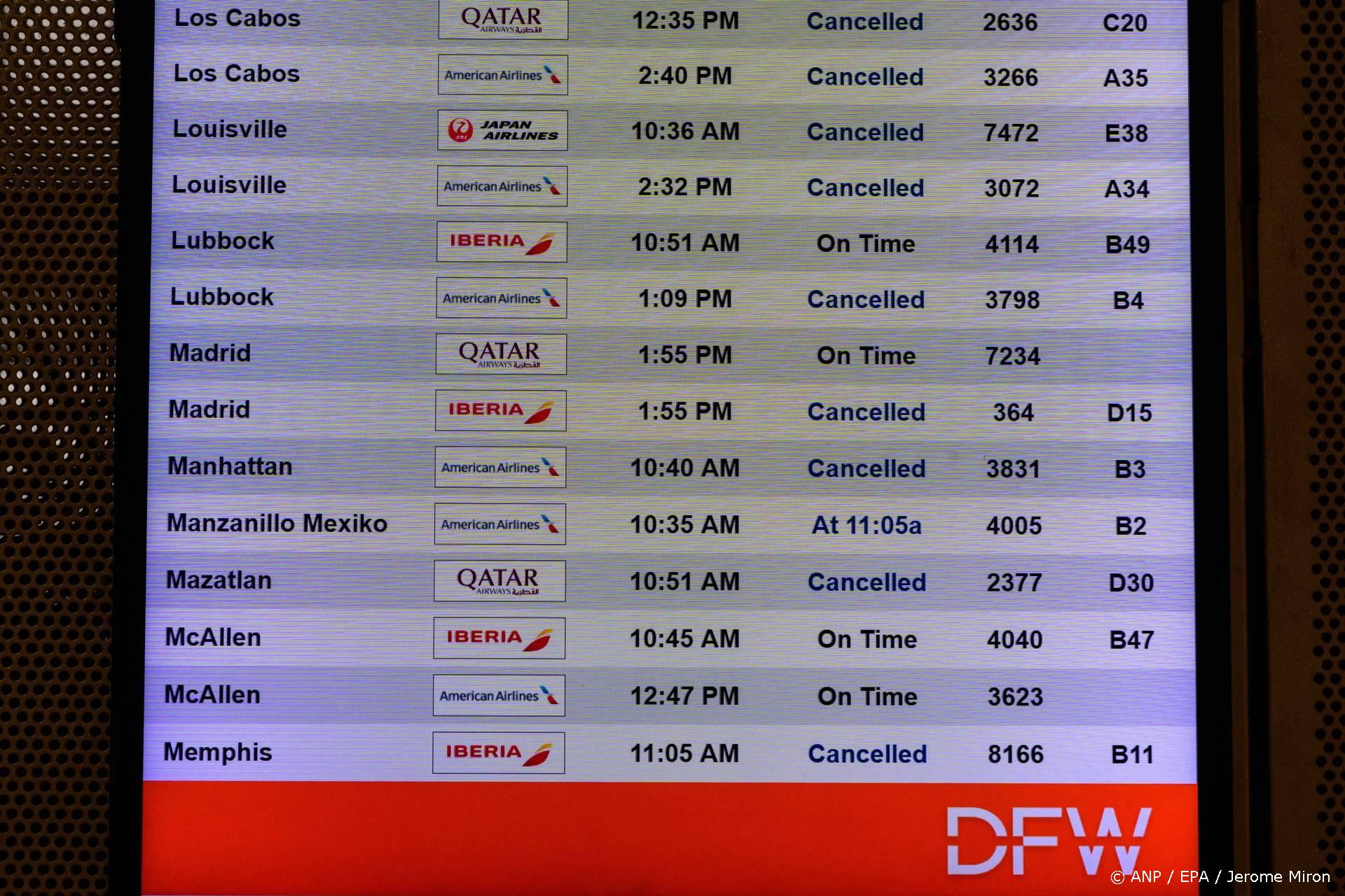 Meer dan 4.000 vluchten geschrapt: 'historische' winterstorm treft 17 staten VS