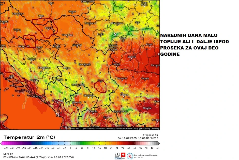Narednih dana toplije, i dalje ispod proseka za ovo doba godine