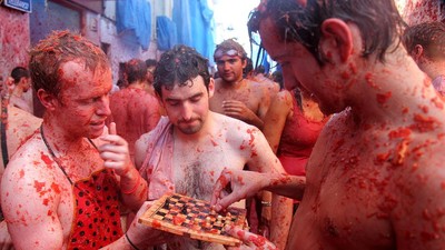 La Tomatina, bitwa na pomidory