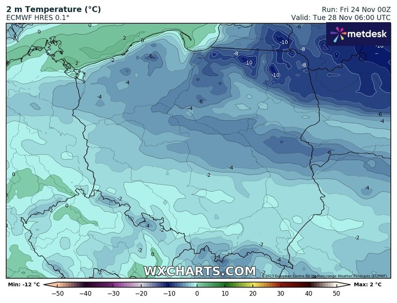 Na początku przyszłego tygodnia temperatura nocami może zacząć spadać do -10 st. C