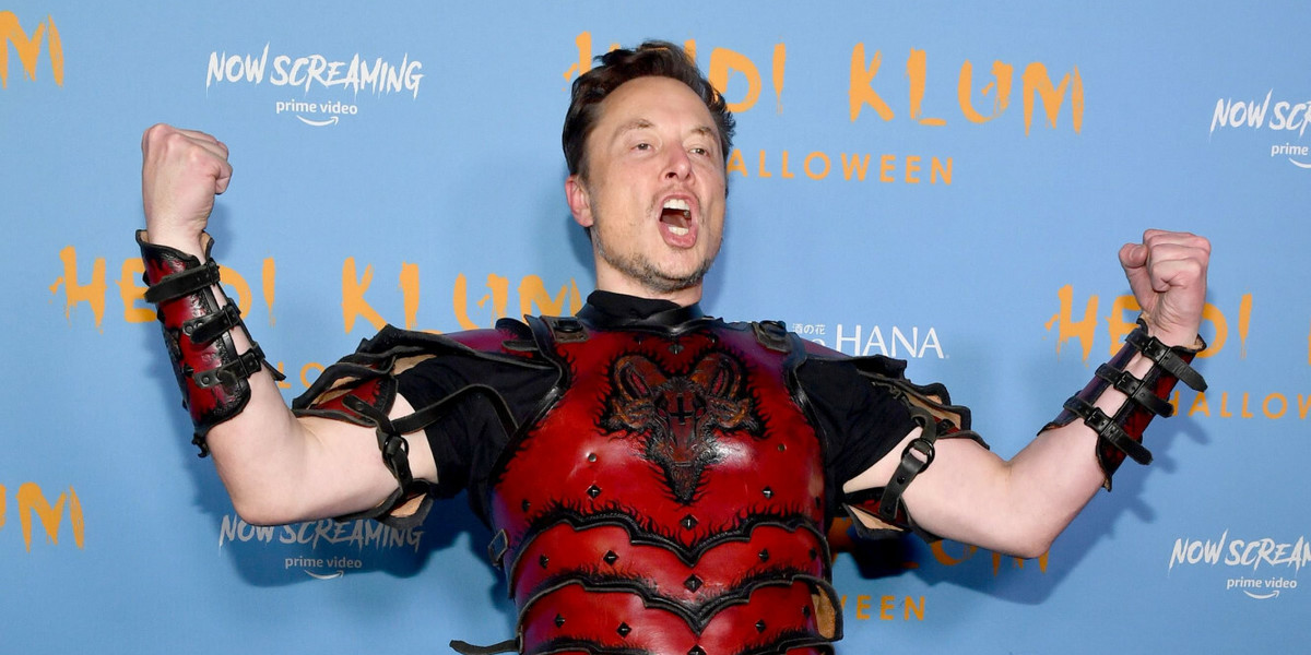 Elon Musk na przyjęciu Heidi Klum.