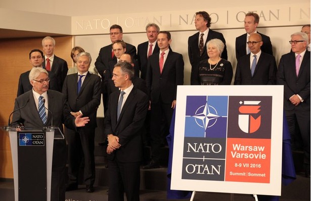 Logo szczytu NATO w Warszawie Fot. MSZ / Krzysztof Garsztka, Katarzyna Sobiecka