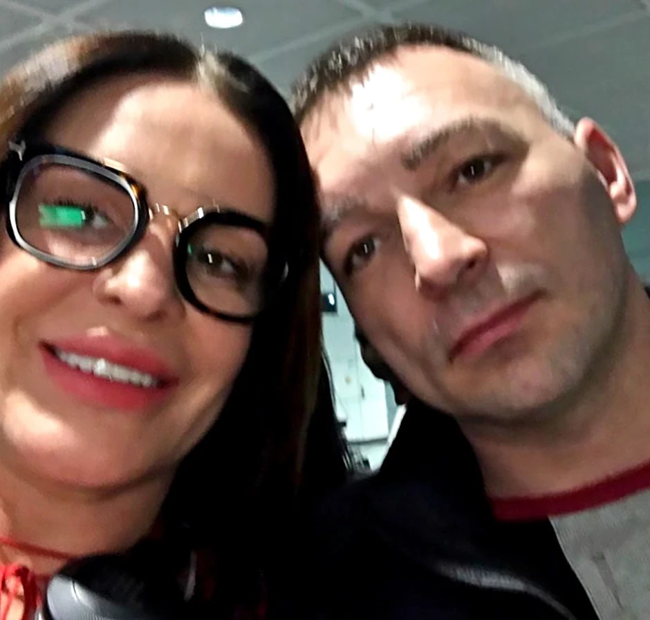 Milena Kačavenda sa bivšim mužem 