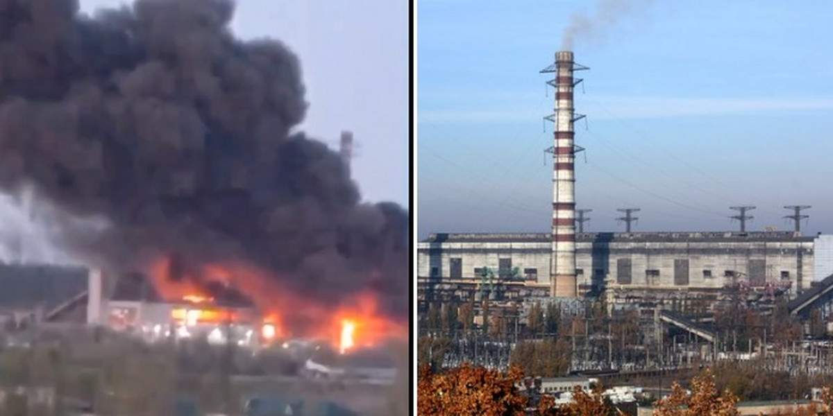 Zaatakowana elektrownia Trypilska koło Kijowa