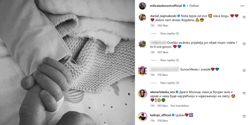 Miličina objava i Danielov komentar