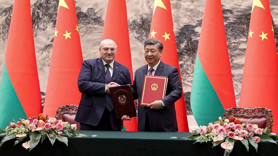 Aleksander Łukaszenko i Xi Jinping