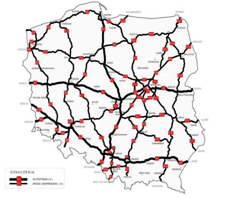 Docelowa sieć autostrad i dróg ekspresowych w Polsce