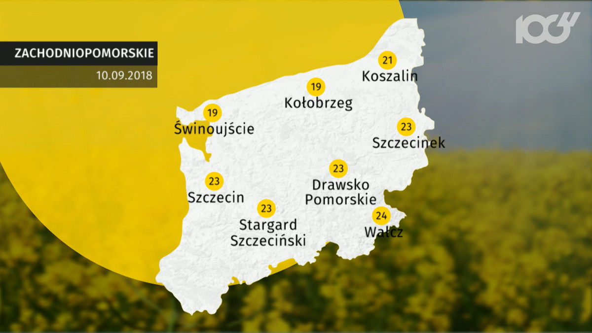 Pogoda Szczecin na dziś. Prognoza pogody 2018-09-10