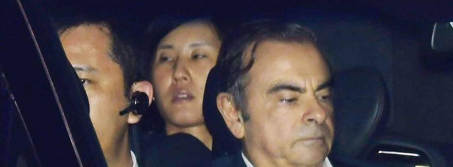 Carlos Ghosn po opuszczeniu aresztu w kwietniu 2019 r.