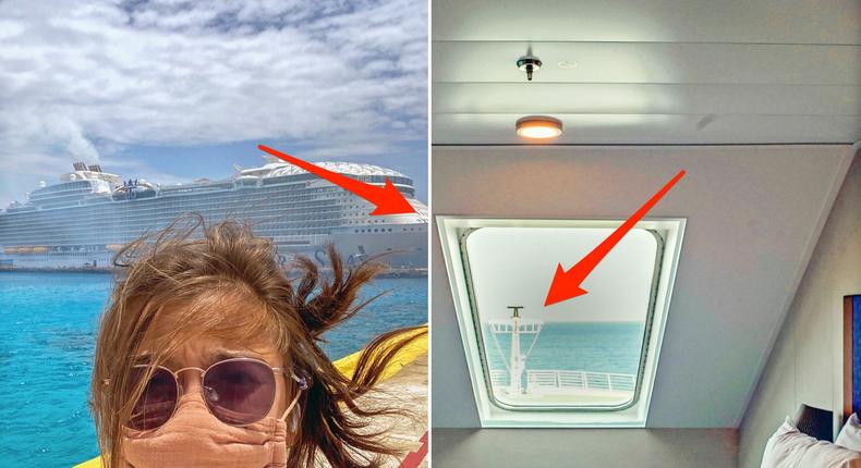 After taking her first cruise on the largest cruise ship in the world, Insider's reporter's biggest regret was booking a room at the front of the ship.Joey Hadden/Insider