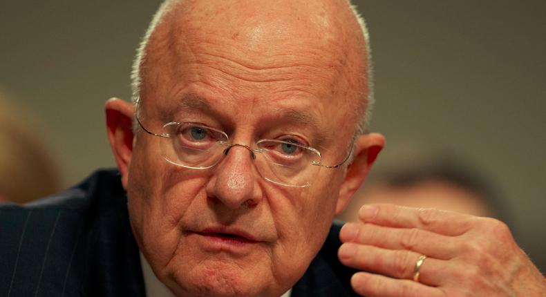 Director of National Intelligence James Clapper testifies on Capitol Hill in Washington, Thursday, Jan. 5, 2017, before the Senate Armed Services Committee hearing: Foreign Cyber Threats to the United States.