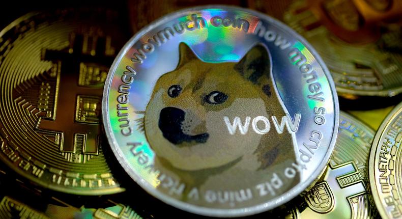 Dogecoin is a cryptocurrency based on the Doge meme.
