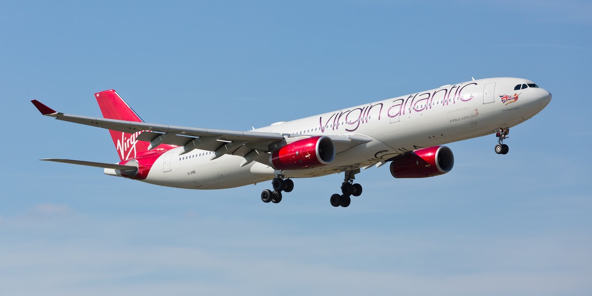 Samolot Virgin Atlantic. Zdjęcie ilustracyjne