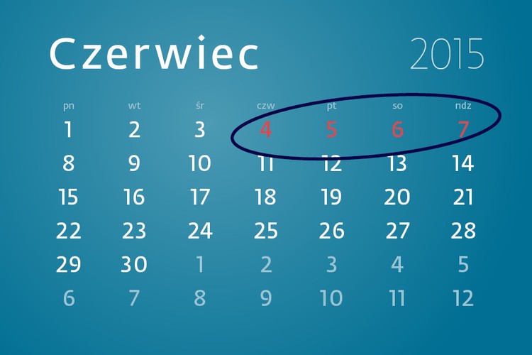 4 czerwca będziemy obchodzili Boże Ciało. Biorąc jeden dzień wolnego odpoczniesz 4.