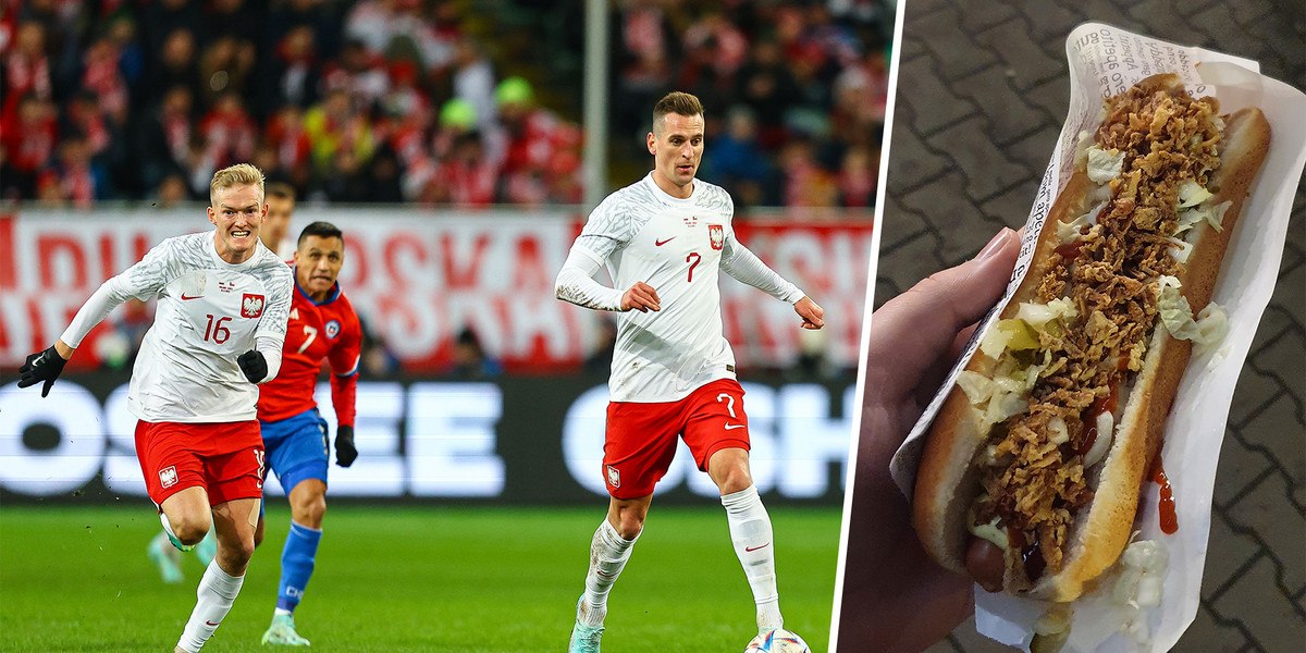 Hot-dog w trakcie meczu reprezentacji Polski kosztuje 15 złotych. 