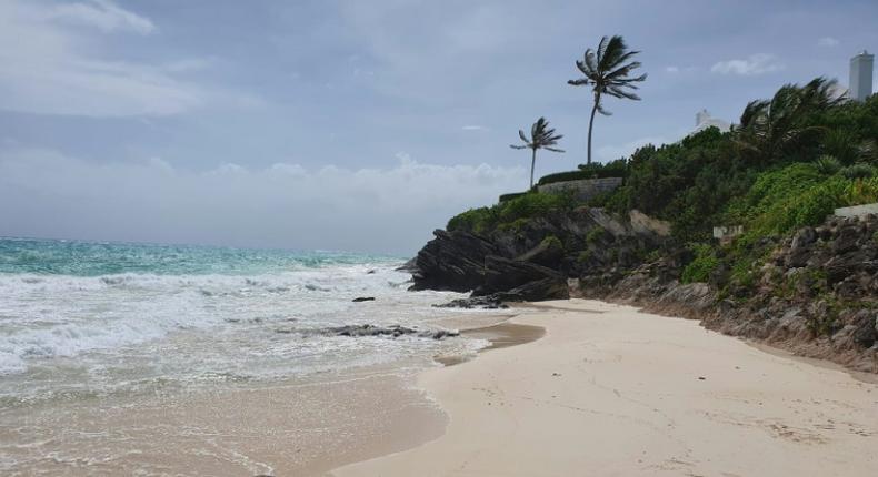 Residents of Bermuda prepared for the arrival of Hurricane Humberto -- seen here is Grape Bay Beach in Paget, not far from the capital Hamilton