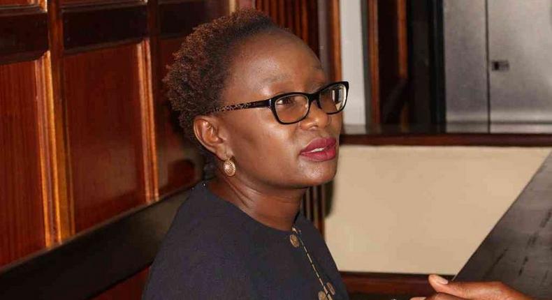 Former Senator Joy Gwendo in court during a past hearing