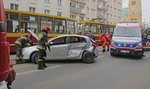Wypadek na Piotrkowskiej w Łodzi. Są ranni