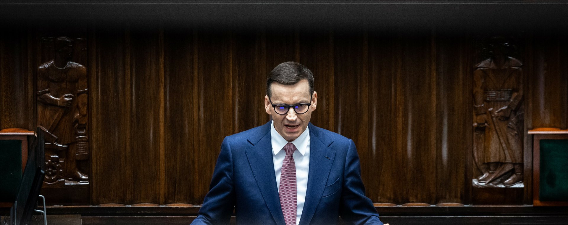 Premier Mateusz Morawiecki przemawia na posiedzeniu Sejmu. 7 kwietnia 2022 r. Warszawa