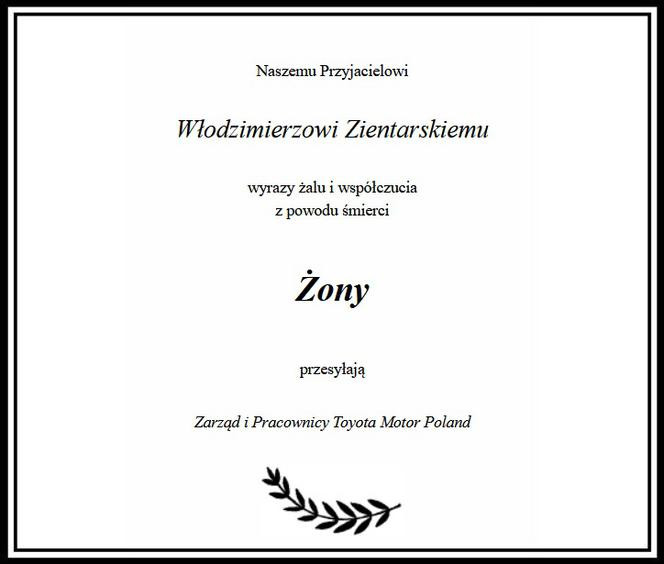 Nie żyje żona Włodzimierza Zientarskiego - nekrolog w "GW"