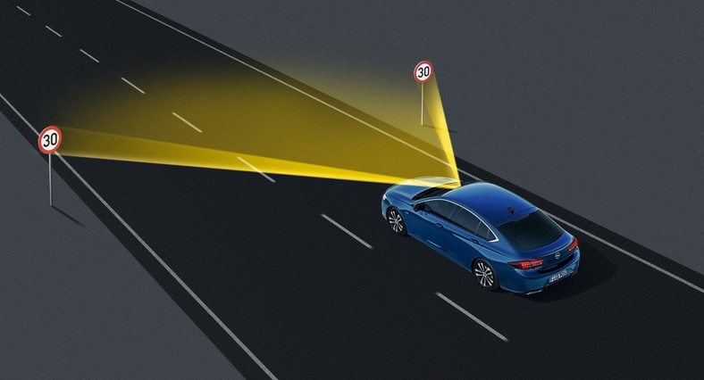 Inteligentny asystent prędkości ISA współpracuje z układem rozpoznawania znaków drogowych