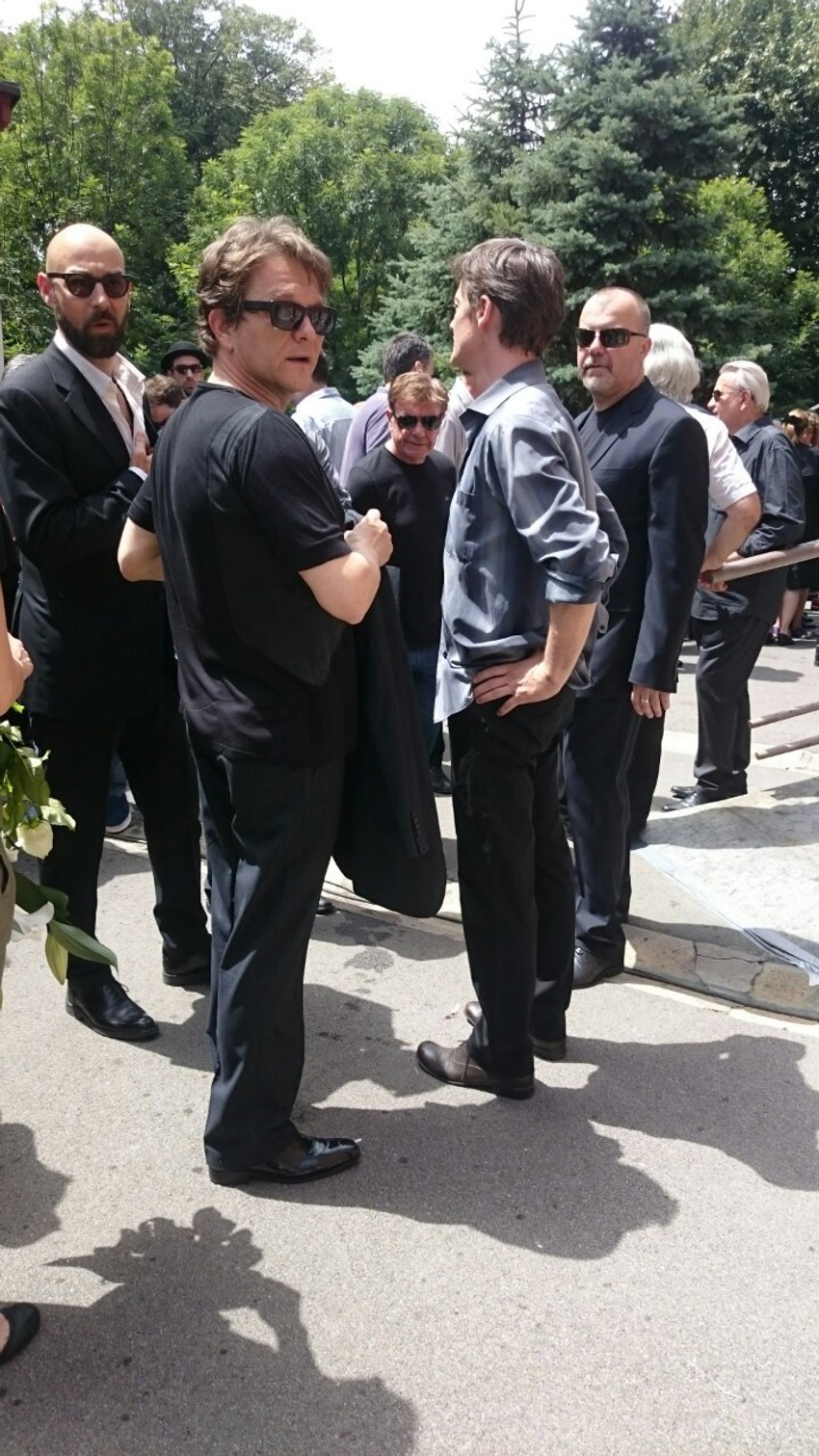 Dejan Lutkić, Dragan Bjelogrlić, Goran Šušljik i Nikola Kojo na sahrani