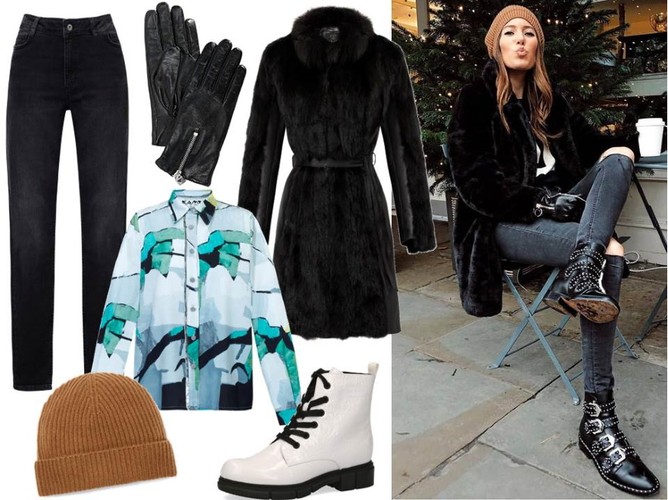 Modne i wygodne STYLIZACJE na zimne dni: futrzany płaszcz - Fratelli/ www.fratelli.com.pl, koszula - KAMY Made In Krakow/ kamydesign.pl, spodnie - Cotton Club/ cottonclub.pl, buty - Caprice/caprice.pl, pozostałe dodatki - TK MAXX