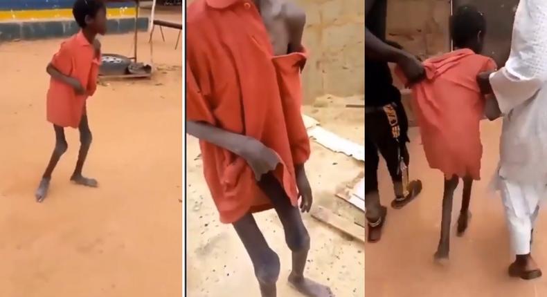 Cruel stepmother chains little boy alongside animals for two years (Video)